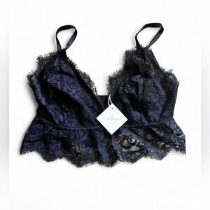 A Shappe Black Lace Bralette Crop Top Size Small NWT